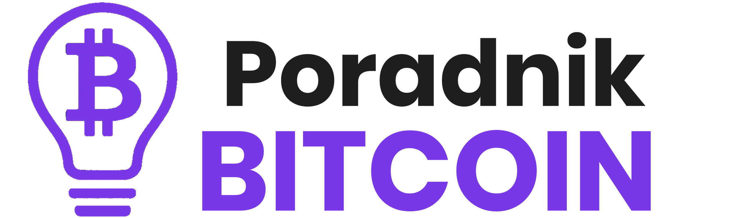 Logo z napisem Poradnik Bitcoin