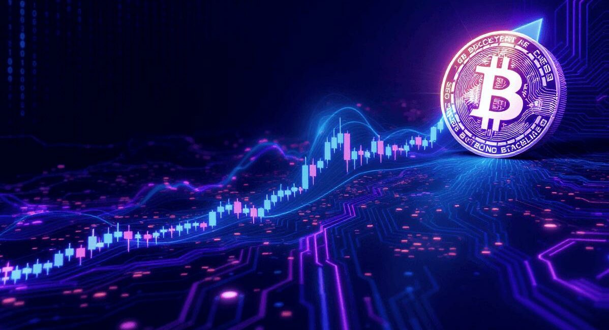 Symbol bitcoina i wykres